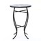 Contemporary Home Living 21.25" Blue and White Contemporary Outdoor Patio Round Side Accent Table